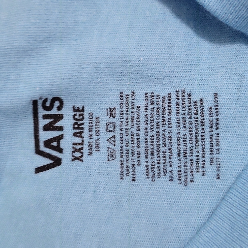 Vans Blue Graphic Cotton Tee Shirt - Picture 10 of 10